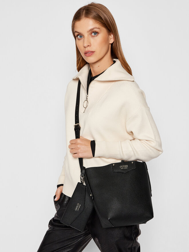 Guess Handtasche Guess Eco Brenton HWEVG 839001 Schwarz