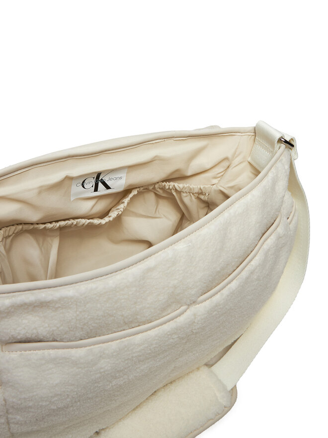 Calvin Klein Jeans Torba za previjanje Calvin Klein Jeans Teddy Messenger IU0IU00660 Écru