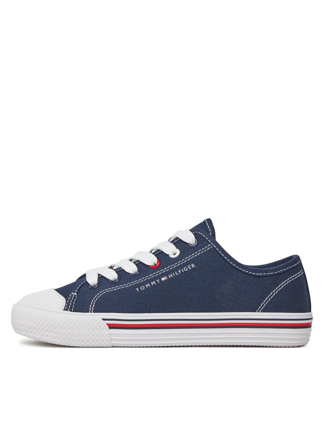Tommy Hilfiger Trampki Tommy Hilfiger Low Cut Lace Up Sneaker T3X9-33324-0890 S Granatowy