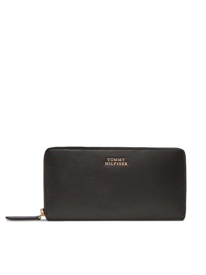 Tommy Hilfiger Велике Чоловіче Портмоне Tommy Hilfiger Th Leather Slg Lrg Za AW0AW17498 Чорний