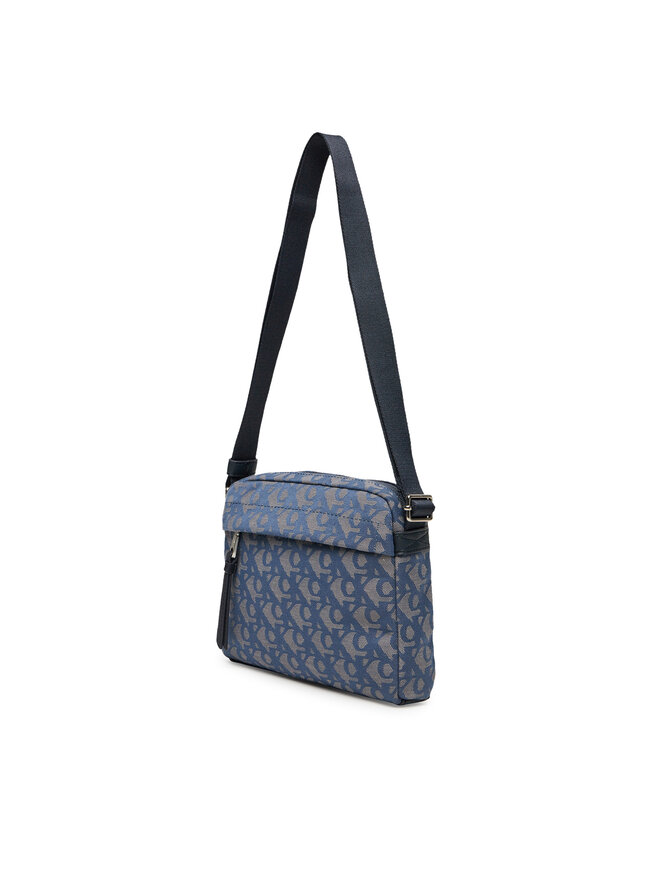 Calvin Klein Umhängetasche Calvin Klein Slouched Monogram Mini Zip Fligh LV04G3175G Hellblau