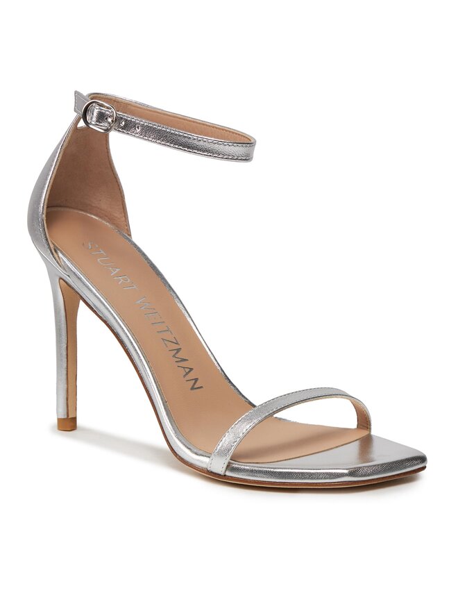 Stuart Weitzman Босоніжки Stuart Weitzman Nudistcurve 100 Sanda SA178 Срібний