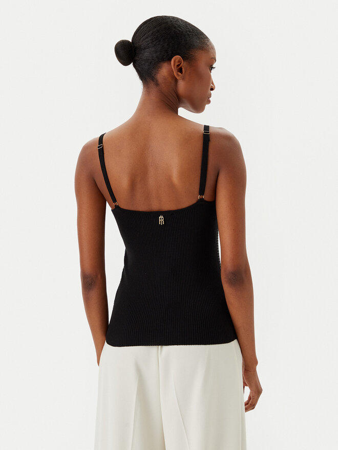 Fracomina Fracomina Top FR25ST4006K410J9 Črna Slim Fit