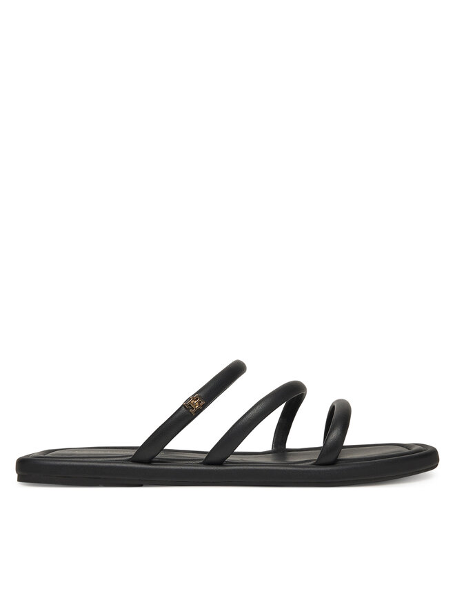 Tommy Hilfiger Šľapky Tommy Hilfiger Strappy Leather Mule FW0FW08939 Čierna