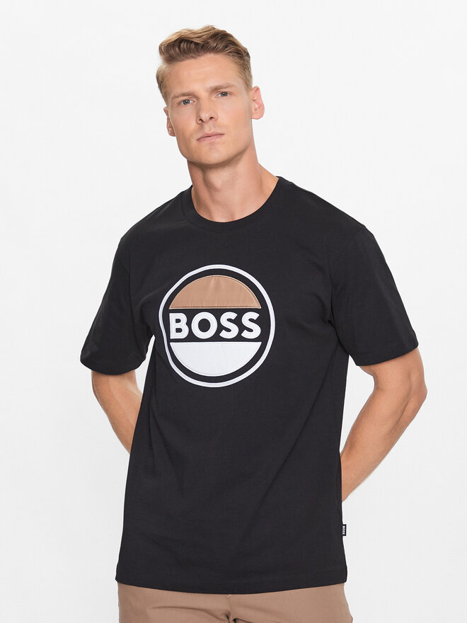 BOSS Boss Marškinėliai 50496223 Juoda Regular Fit