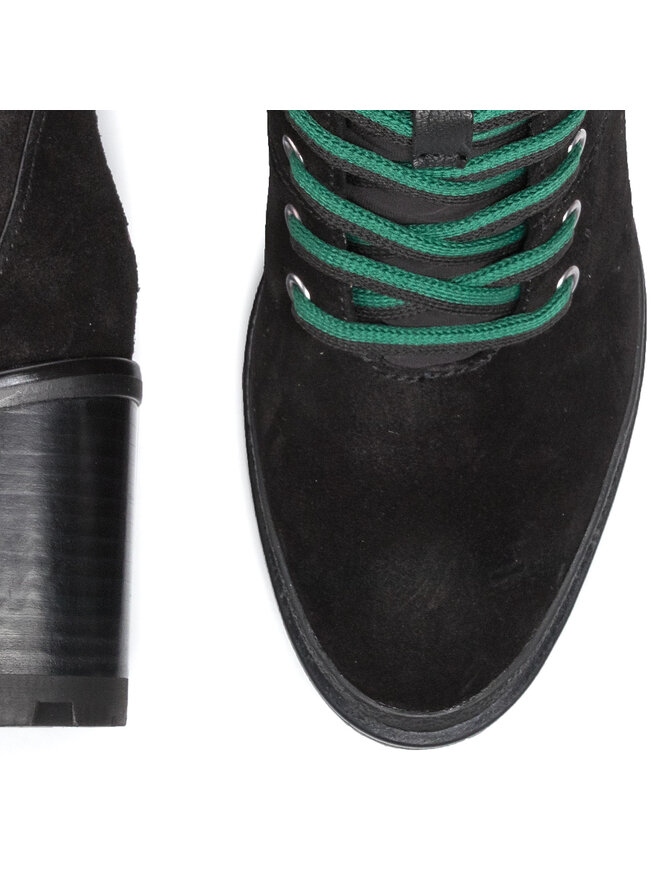 Tommy Hilfiger Schnürschuhe Tommy Hilfiger Sporty Outdoor Mid Heel Lace Up FW0FW04341 Schwarz
