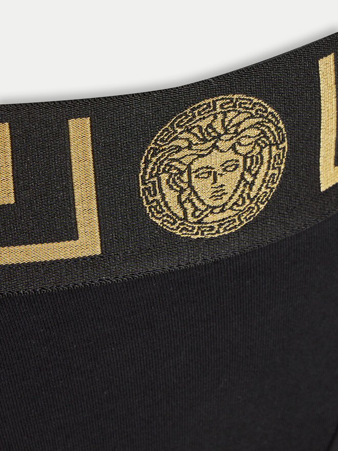 Versace Versace Стрінги AUD01042 1A10011 Чорний