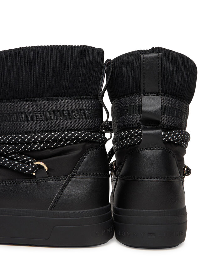 Tommy Hilfiger Schneeschuhe Tommy Hilfiger Snow Boot Water Repellent FW0FW09260 Schwarz