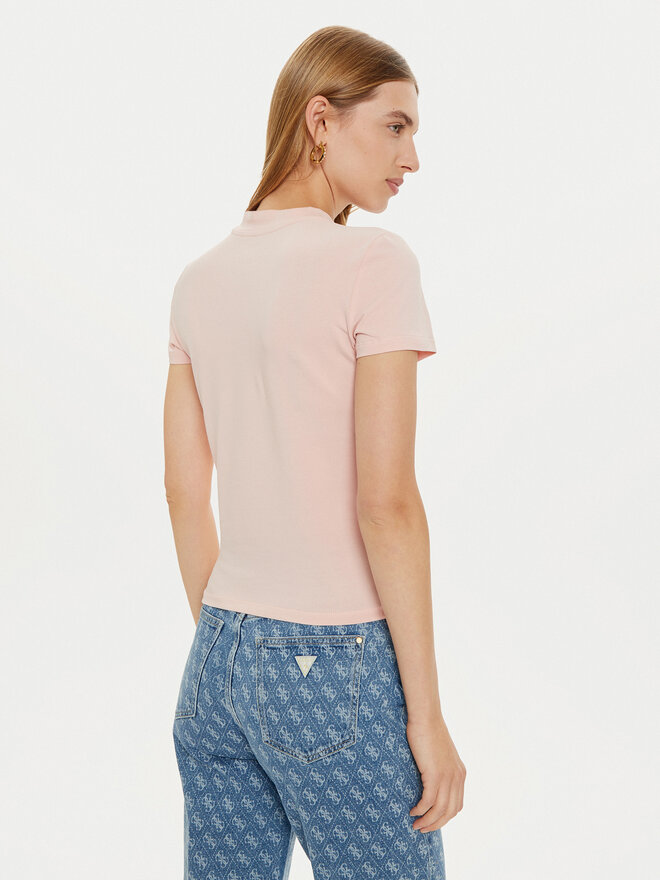 Guess Guess Póló W4BI26 J1314 Rózsaszín Slim Fit
