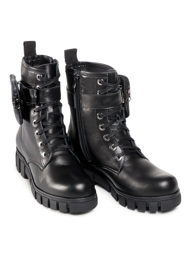 R.Polański Schnürschuhe R.Polański 1191 Schwarz