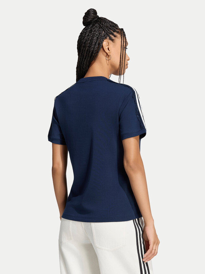 adidas adidas T-Shirt Lace 3 Stripes LG4264 Dunkelblau Regular Fit