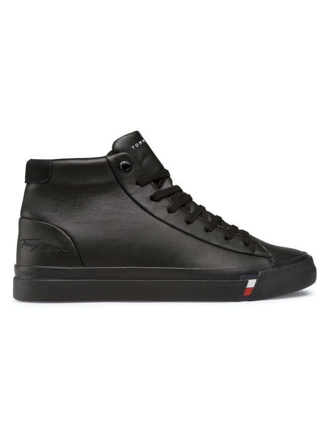 Tommy Hilfiger Sneakers Tommy Hilfiger Corporate Leather Sneaker High FM0FM02984 Schwarz