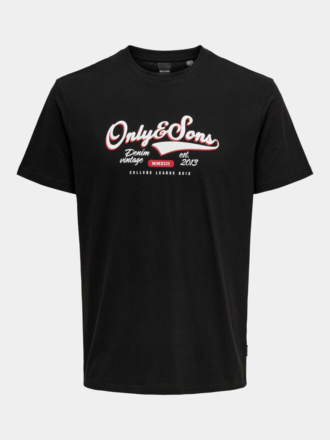 Only & Sons Only & Sons Camiseta Lenny 22028593 Negro Regular Fit