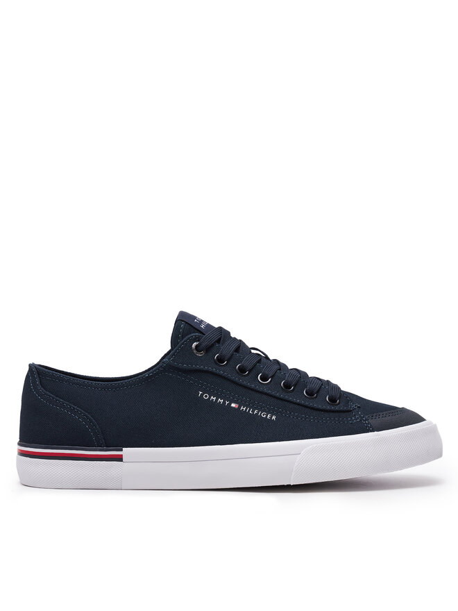 Tommy Hilfiger Sneakers aus Stoff Tommy Hilfiger Corporate Vulc Canvas FM0FM04954 Dunkelblau