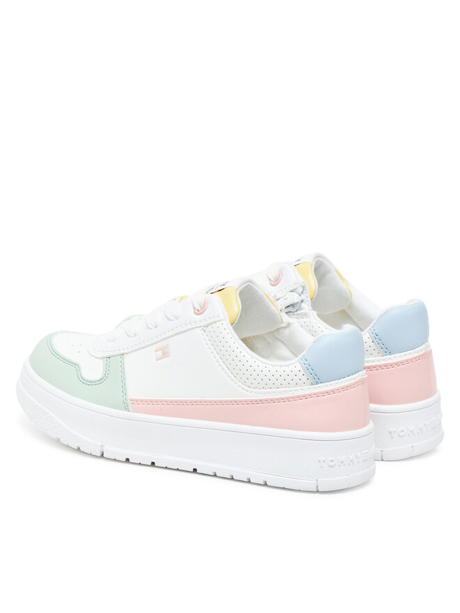 Tommy Hilfiger Сникърси Tommy Hilfiger Low Cut Lace-Up Sneaker T3A9-33740-1355 M Бял