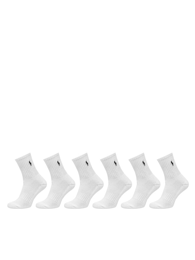 Polo Ralph Lauren Zestaw 6 par wysokich skarpet dziecięcych Polo Ralph Lauren 444974056001 Biały