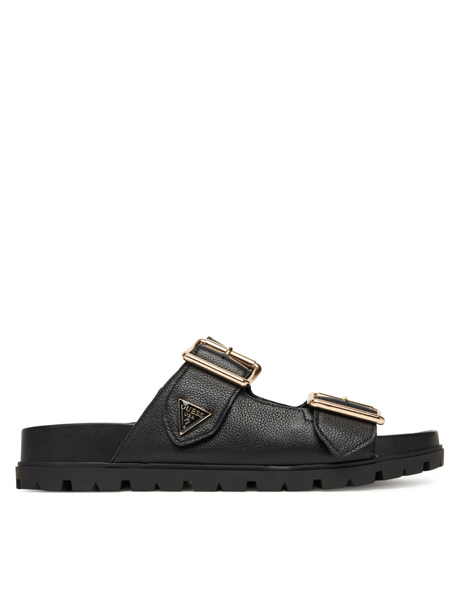 Guess Şlapi Guess FLTFST LEA03 Negru