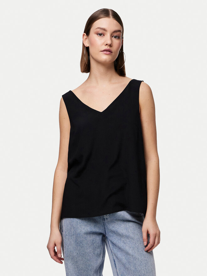 Pieces Pieces Top Franan 17146424 Črna Regular Fit