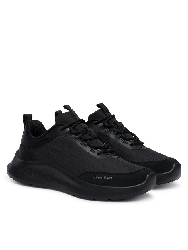 Calvin Klein Sneakers Calvin Klein Light Eva Runn Laceup Aop HW0HW03292 Schwarz