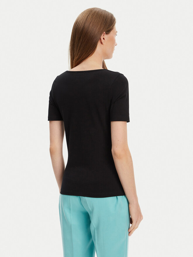 United Colors Of Benetton United Colors Of Benetton Marškinėliai 3FJHD401P Juoda Slim Fit