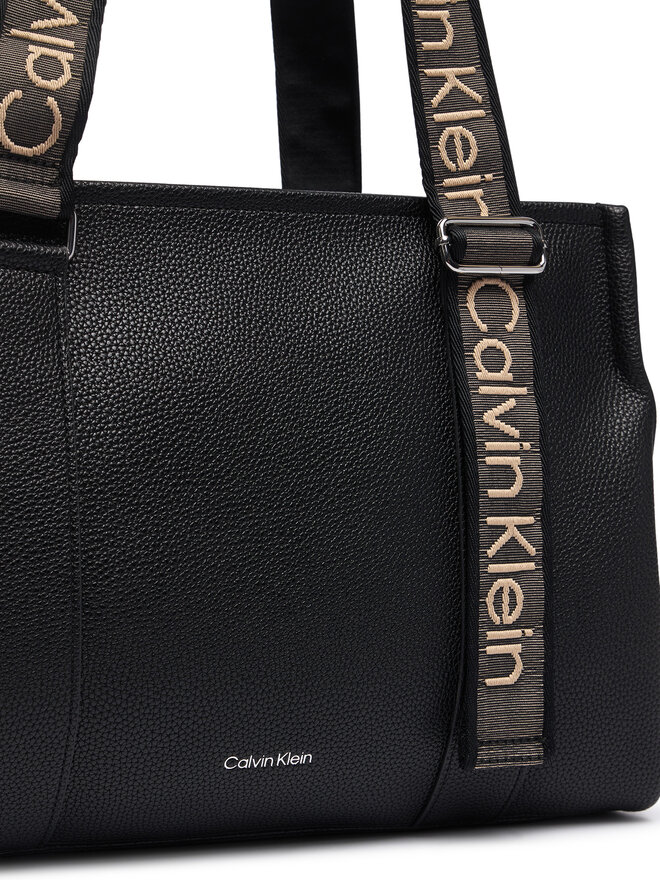 Calvin Klein Handtasche Calvin Klein Webbing Adj Strap Tote LV04F3644G Schwarz