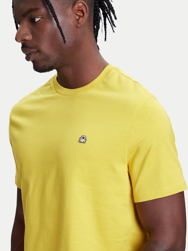 United Colors Of Benetton United Colors Of Benetton Majica 3MI5J1AF7 Rumena Regular Fit