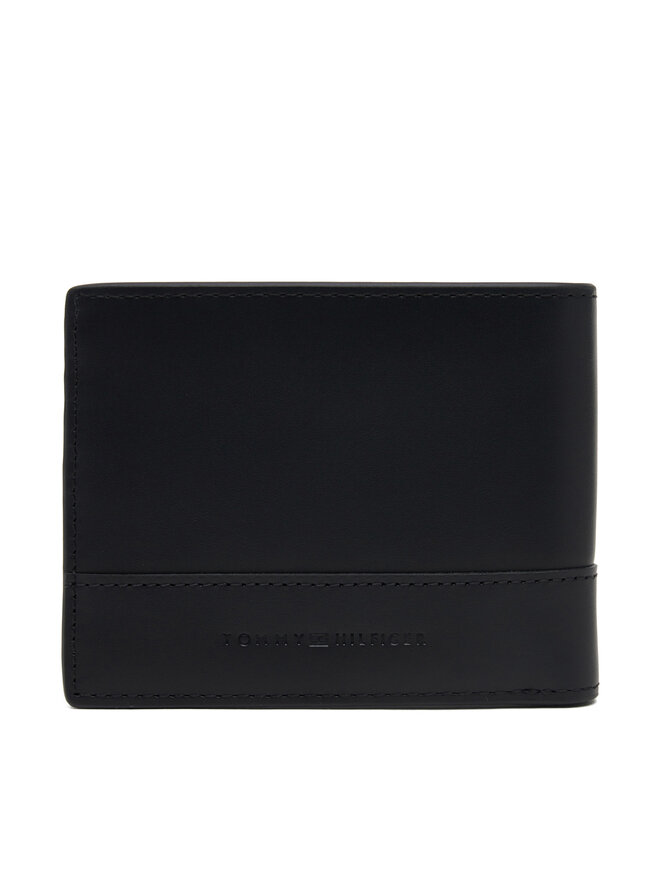 Tommy Hilfiger Duży Portfel Męski Tommy Hilfiger Th Corp Mini Cc Wallet AM0AM13244 Czarny