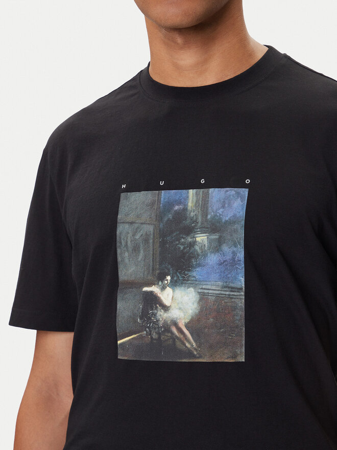 HUGO HUGO Camiseta Dabolos 50545995 Negro Relaxed Fit