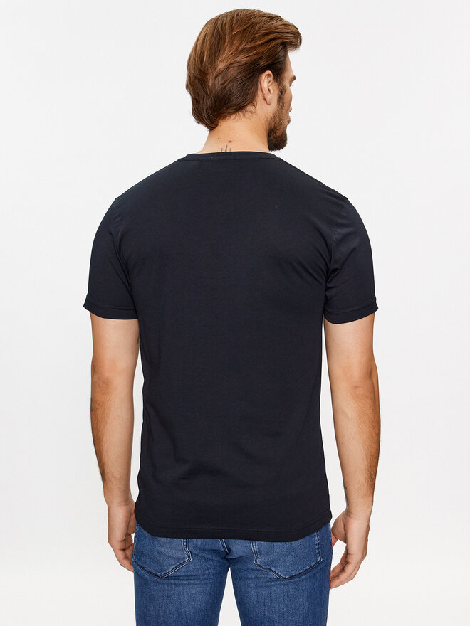 Gant Gant Marškinėliai Shield 2003186 Juoda Slim Fit