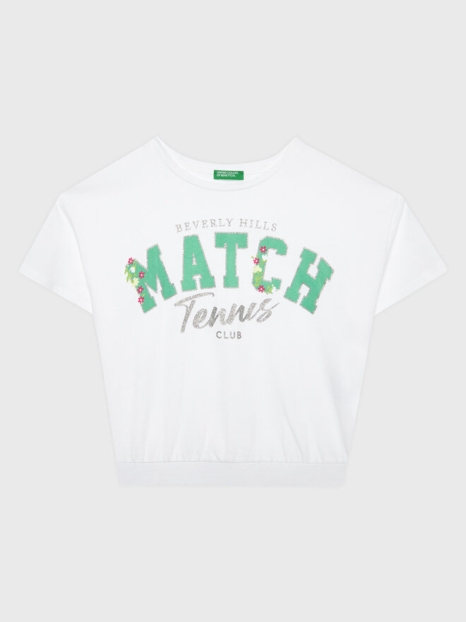 United Colors Of Benetton United Colors Of Benetton Marškinėliai 3096C10BA Balta Boxy Fit