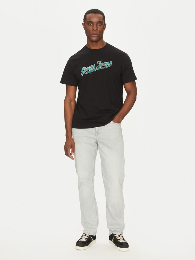Guess Jeans Guess Jeans Marškinėliai M5GI54 K8FQ4 Juoda Regular Fit