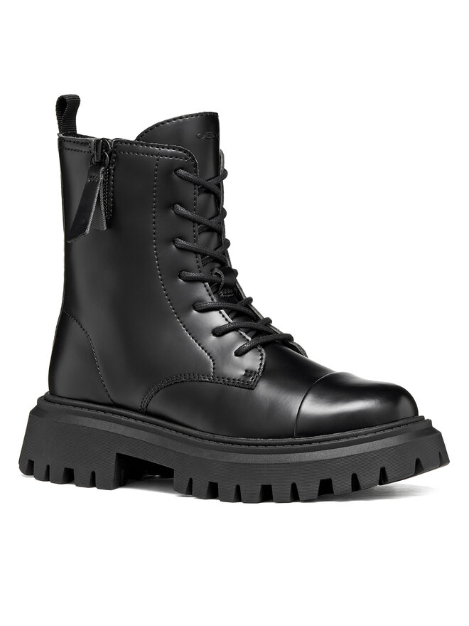 Geox Schnürschuhe Geox J Maquinnens Girl J66M6A 000CN C9999 M Schwarz