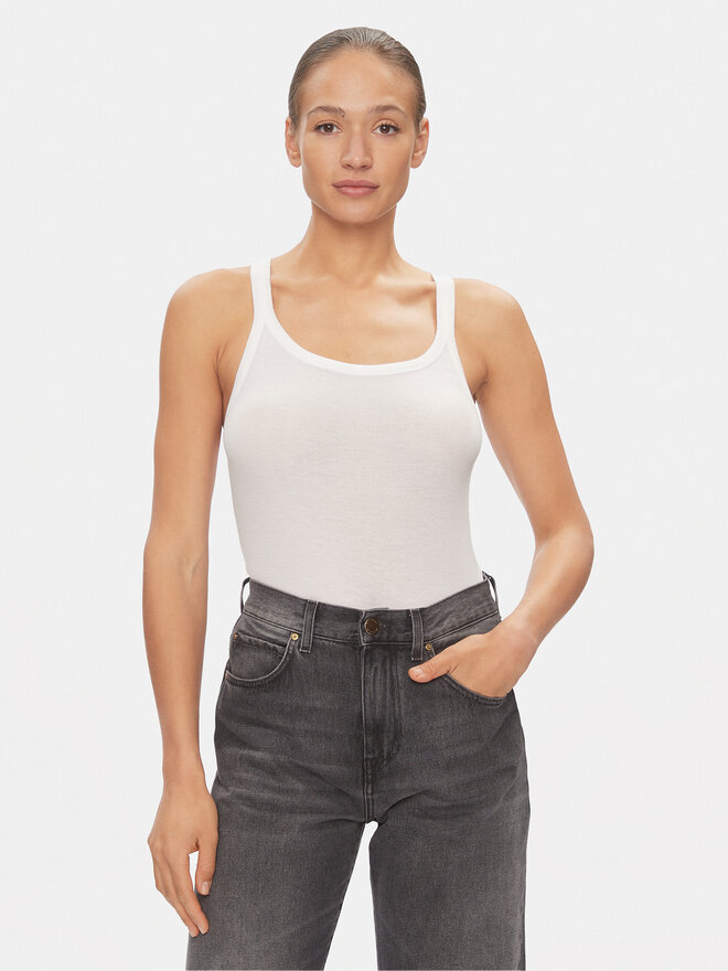 Tommy Hilfiger Tommy Hilfiger Felső UW0UW05200 Fehér Slim Fit