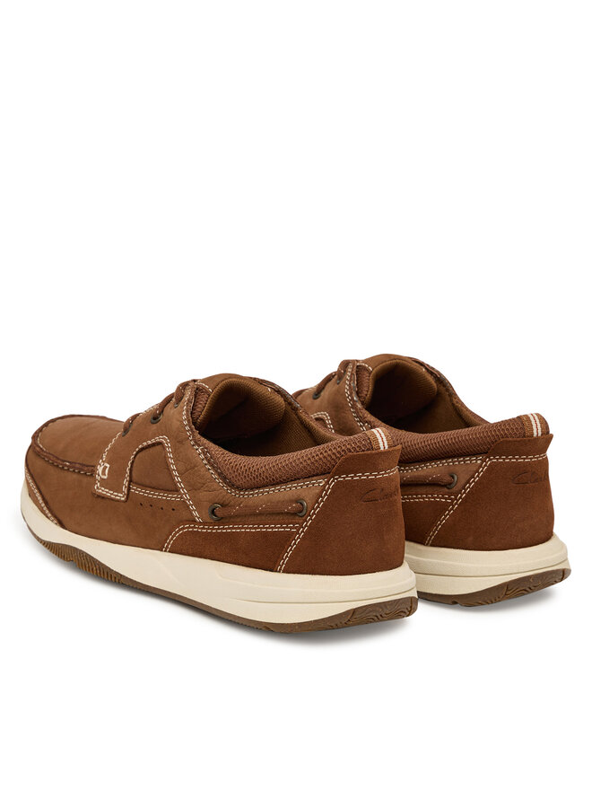 Clarks Туфлі Clarks Sailview Lace 26176971 Коричневий