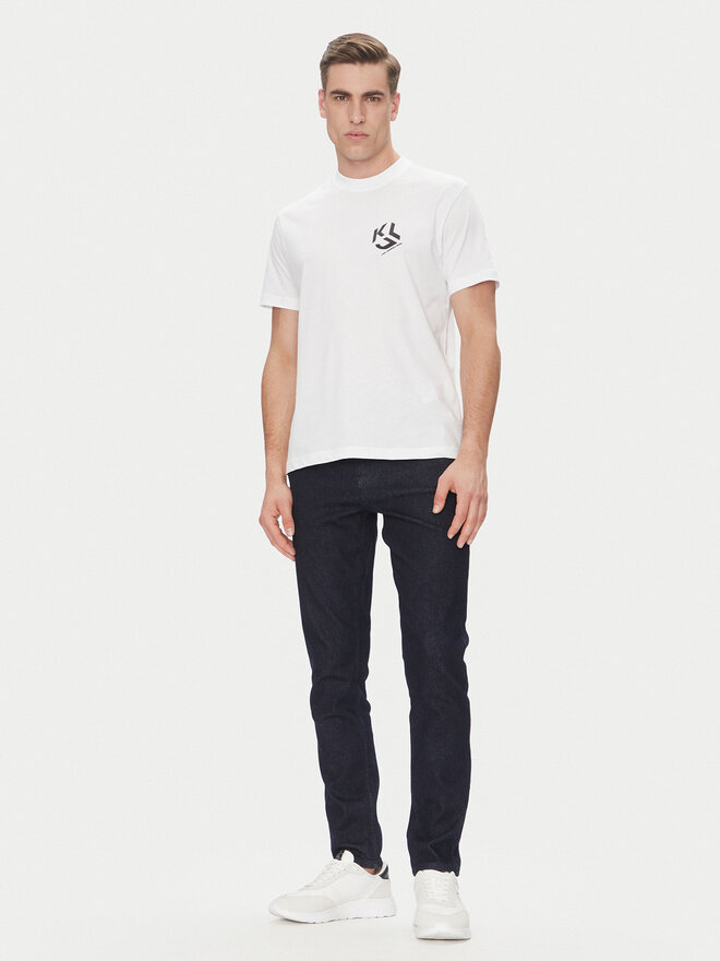 Karl Lagerfeld Jeans Karl Lagerfeld Jeans Marškinėliai A2M17072 Balta Regular Fit