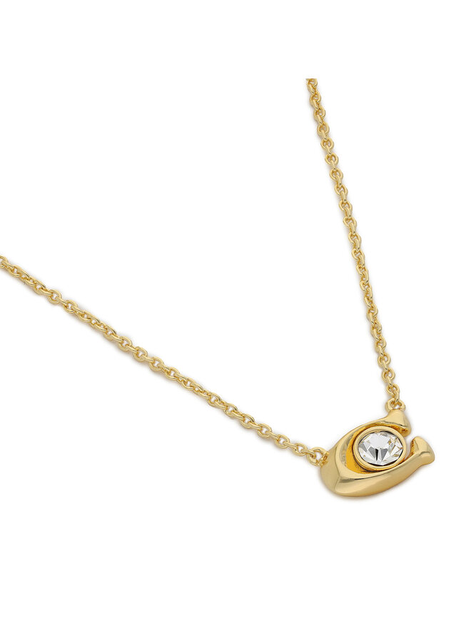 Coach Набір: ланцюжок і сережки Coach Signature Necklace & Earring Set 37412845GLD110 Золотий