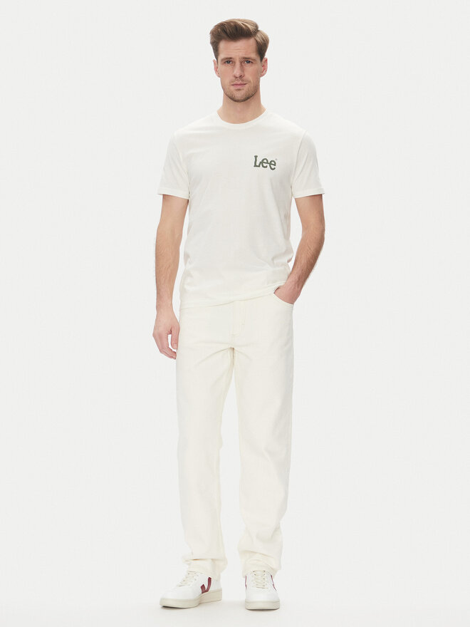 Lee Lee T-Shirt Medium Wobbly 112364535 Weiß Regular Fit