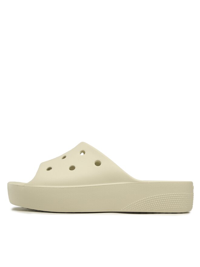 Crocs Pantoletten Crocs Classic Platform Slide 208180 Beige