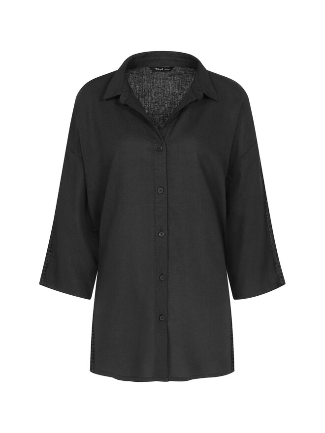 Triumph Triumph Pyjamahemd Summer Wear 10227228 Schwarz Regular Fit
