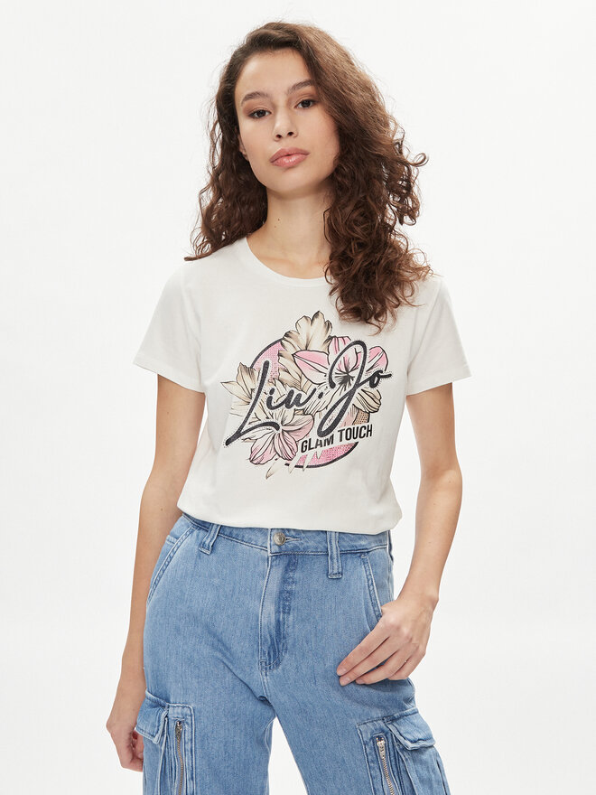 Liu Jo Liu Jo Camiseta TA4202 JS003 Écru Regular Fit