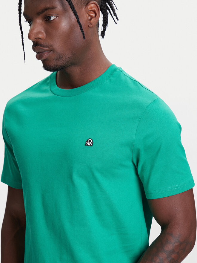 United Colors Of Benetton United Colors Of Benetton Camiseta 3MI5J1AF7 Verde Regular Fit