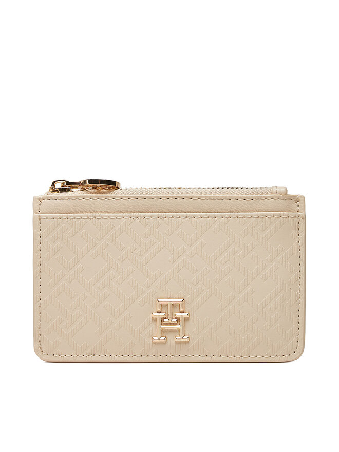 Tommy Hilfiger Kredītkaršu turētājs Tommy Hilfiger Th Distinct Long Cc Holder Mono AW0AW17401 Écru