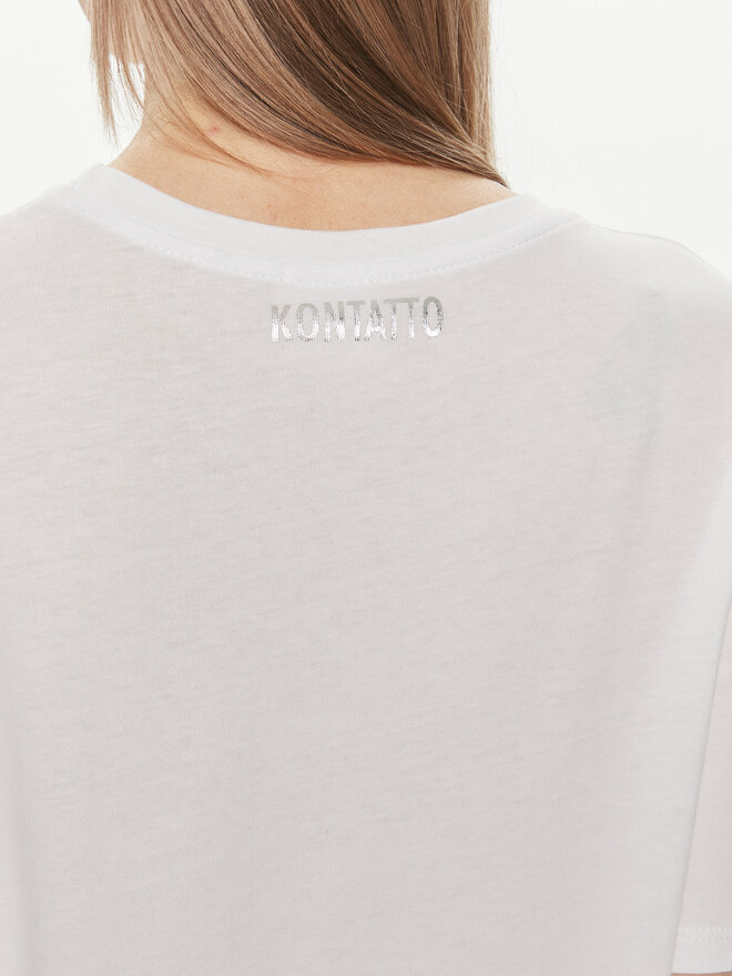 Kontatto Kontatto T-Shirt SH516 Λευκό Regular Fit
