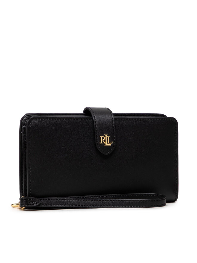 LAUREN RALPH LAUREN Liels sieviešu maks Lauren Ralph Lauren Tech Wristlt 432844391001 Melns