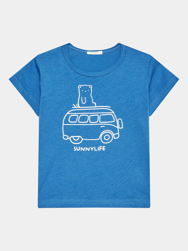 United Colors Of Benetton United Colors Of Benetton T-shirt 3I1XA1030 Plava Regular Fit