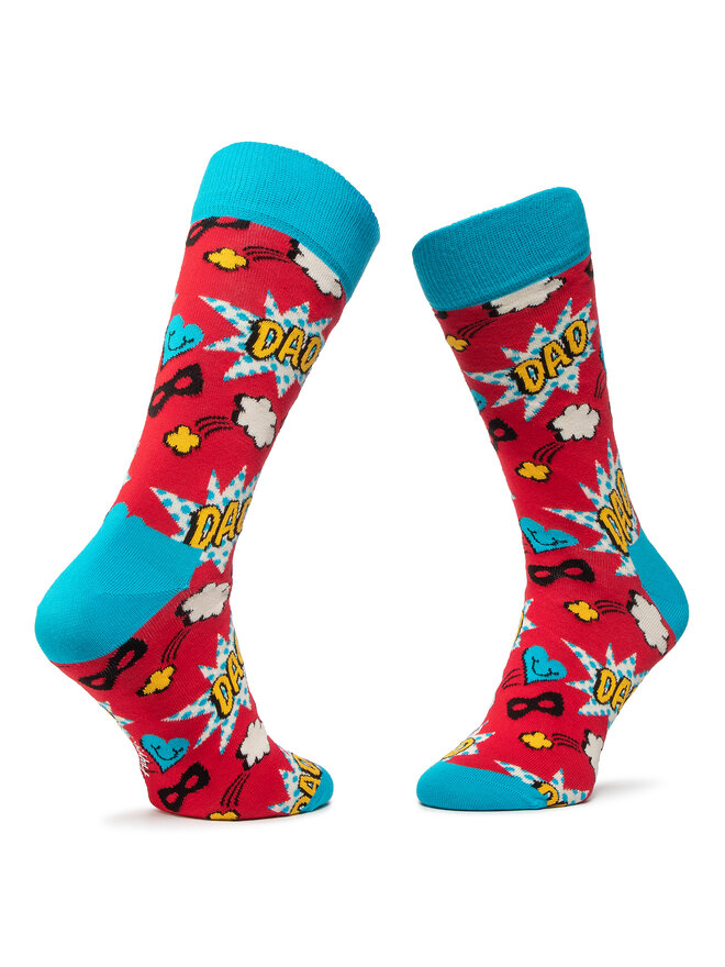 Happy Socks 3 vīriešu augsto zeķu pāru komplekts Happy Socks XFAT08-4300 Daudzkrāsains