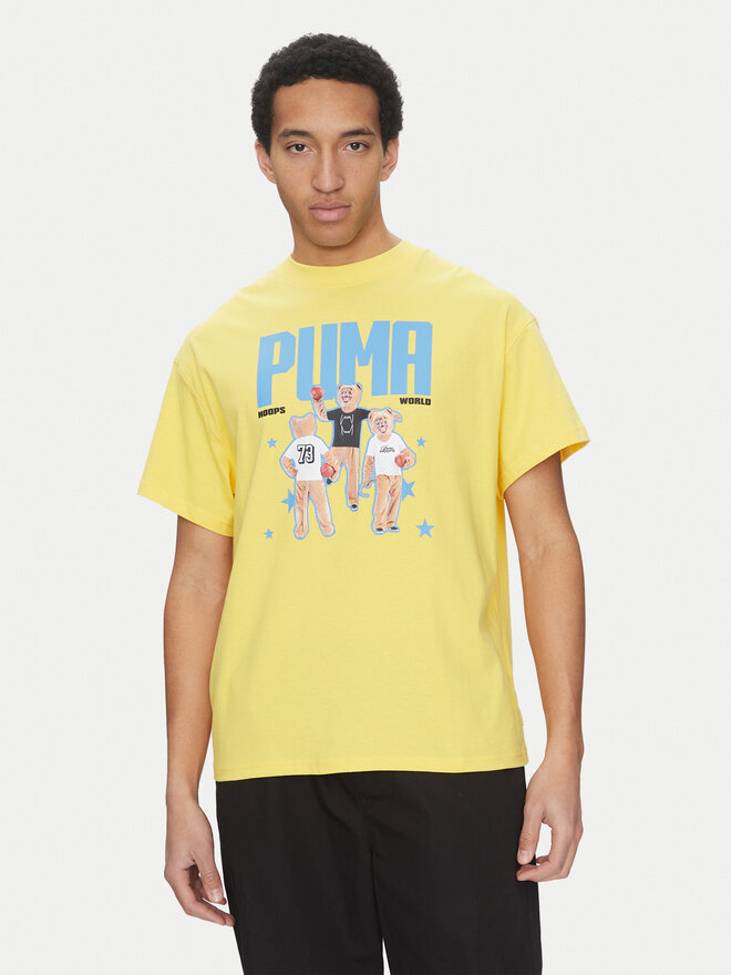 Puma Puma Majica Dylan's World 630257 Rumena Regular Fit