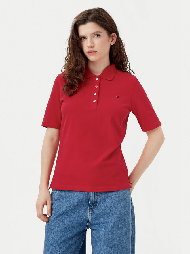 Tommy Hilfiger Tommy Hilfiger Pólóing 1985 WW0WW43224 Piros Regular Fit