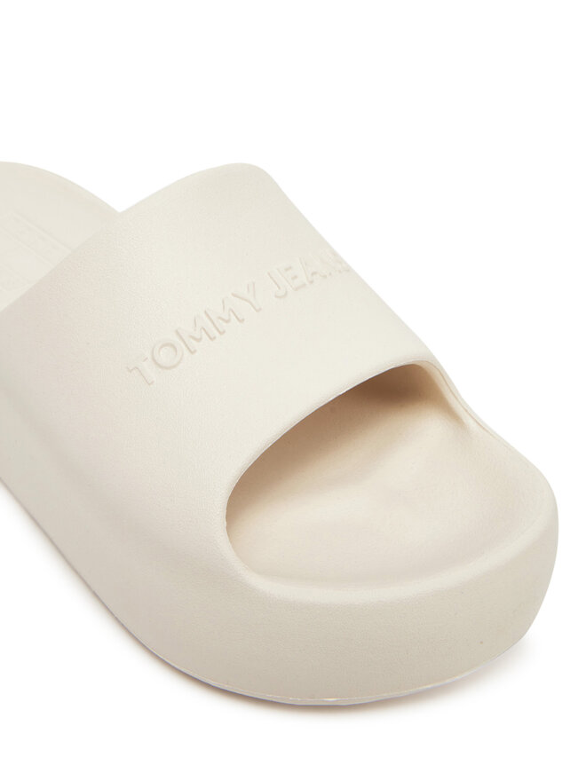 Tommy Jeans Klapki Tommy Jeans Tjw Chunky Pool Slide Ess EN0EN02879 Écru