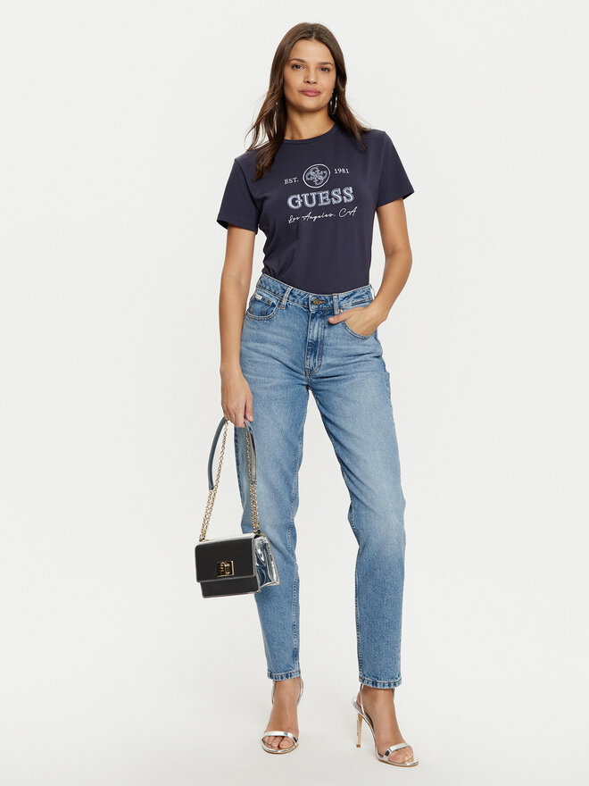 Guess Guess Marškinėliai V5RI05 J1314 Tamsiai mėlyna Regular Fit